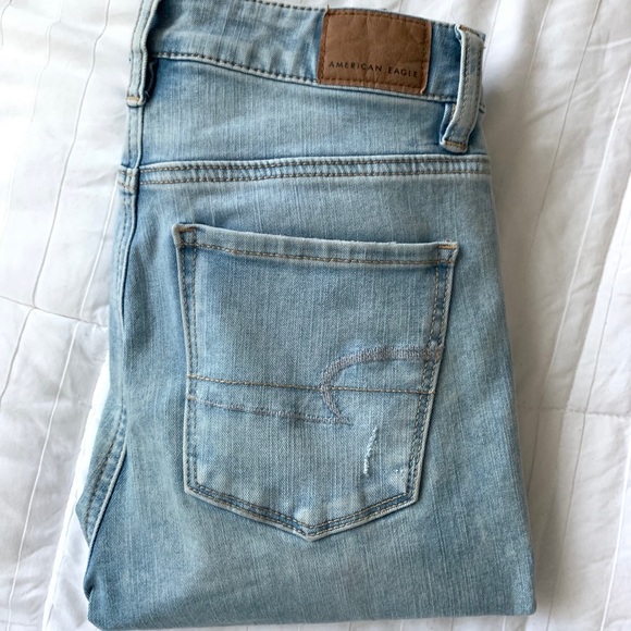 American Eagle Outfitters Denim - High Rise Ripped American Eagle Jeans